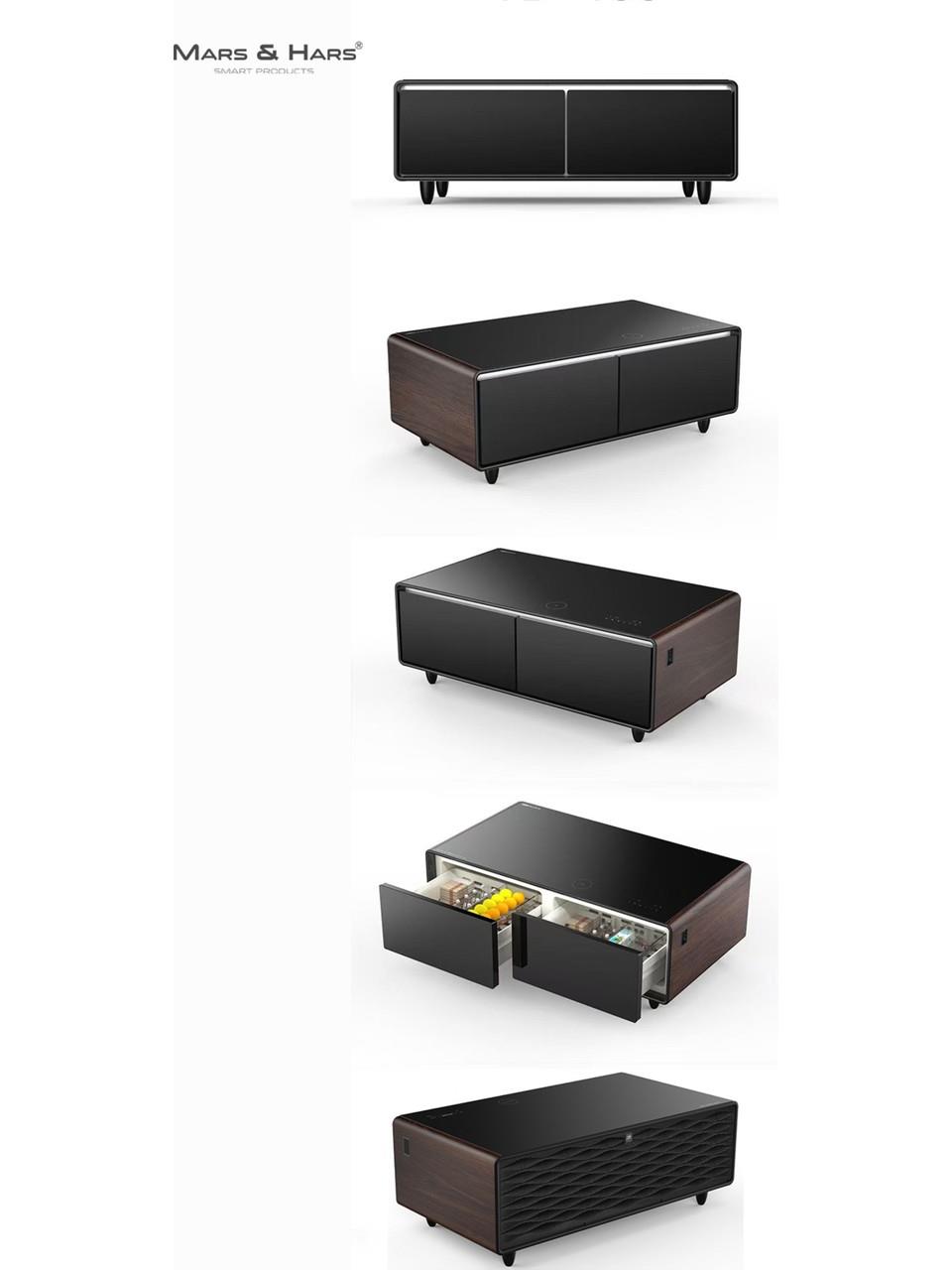 Mars&Hars SCT135A Kompresörlü Akıllı Sehpa Buzdolabı Bluetooth Haparlör-Ahşap Renk