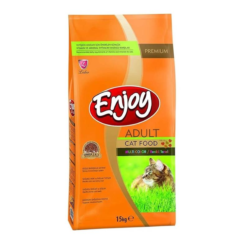 Enjoy Renkli Taneli Tavuklu 15 kg Yetişkin Kedi Maması