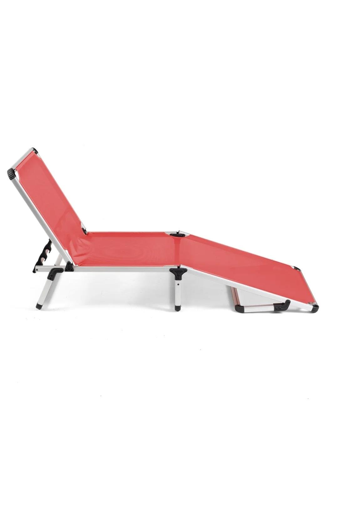 Reyo Katlanır ve Taşınır Şezlong Kırmızı