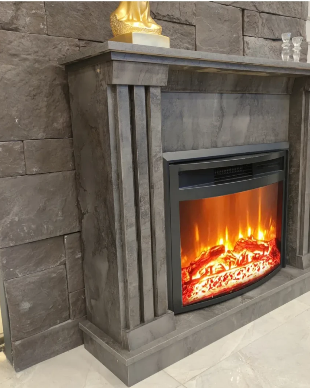 Dlc 0990S 1800W Bluetooth ve Ses Efektli Dekoratif Elektrikli Şömine