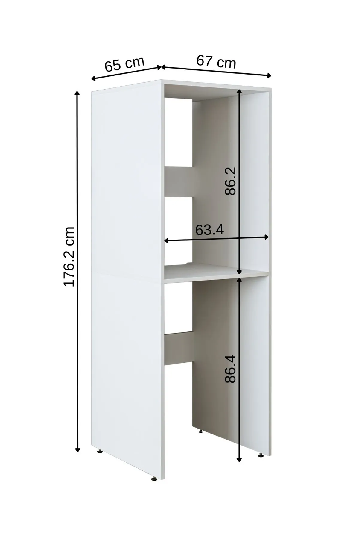 RoomArt Banyo Dolabı Çamaşır Ve Kurutma Makinesi Dolabı Mat Beyaz