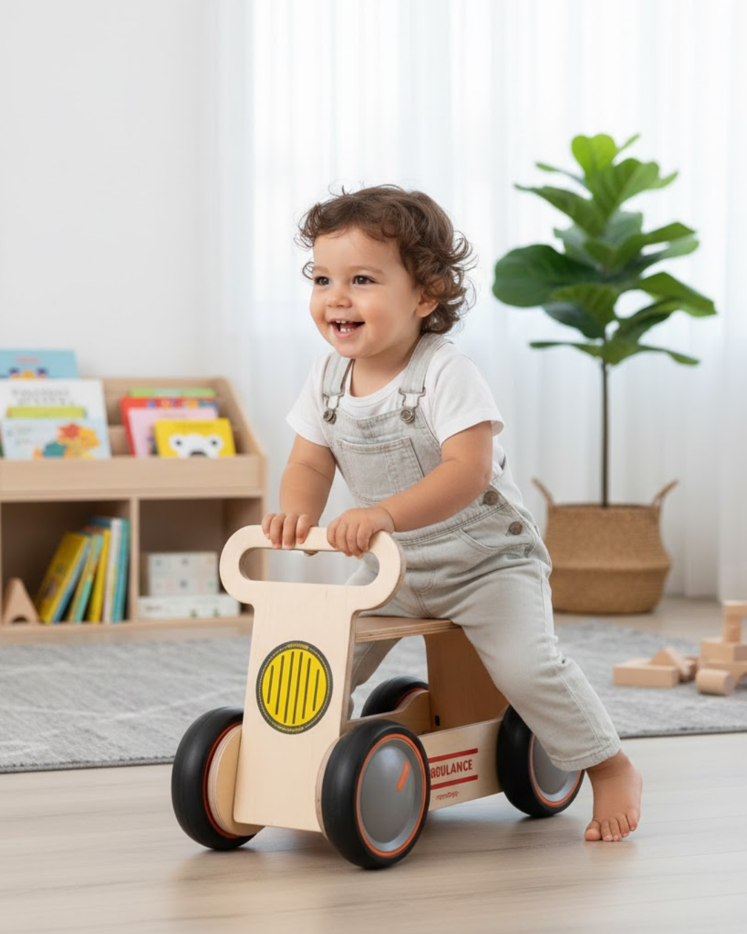 Mamatoyz 03DWA Driveme Wood Ambulans Yürüteç – Bin Sür – Oyuncak Deposu