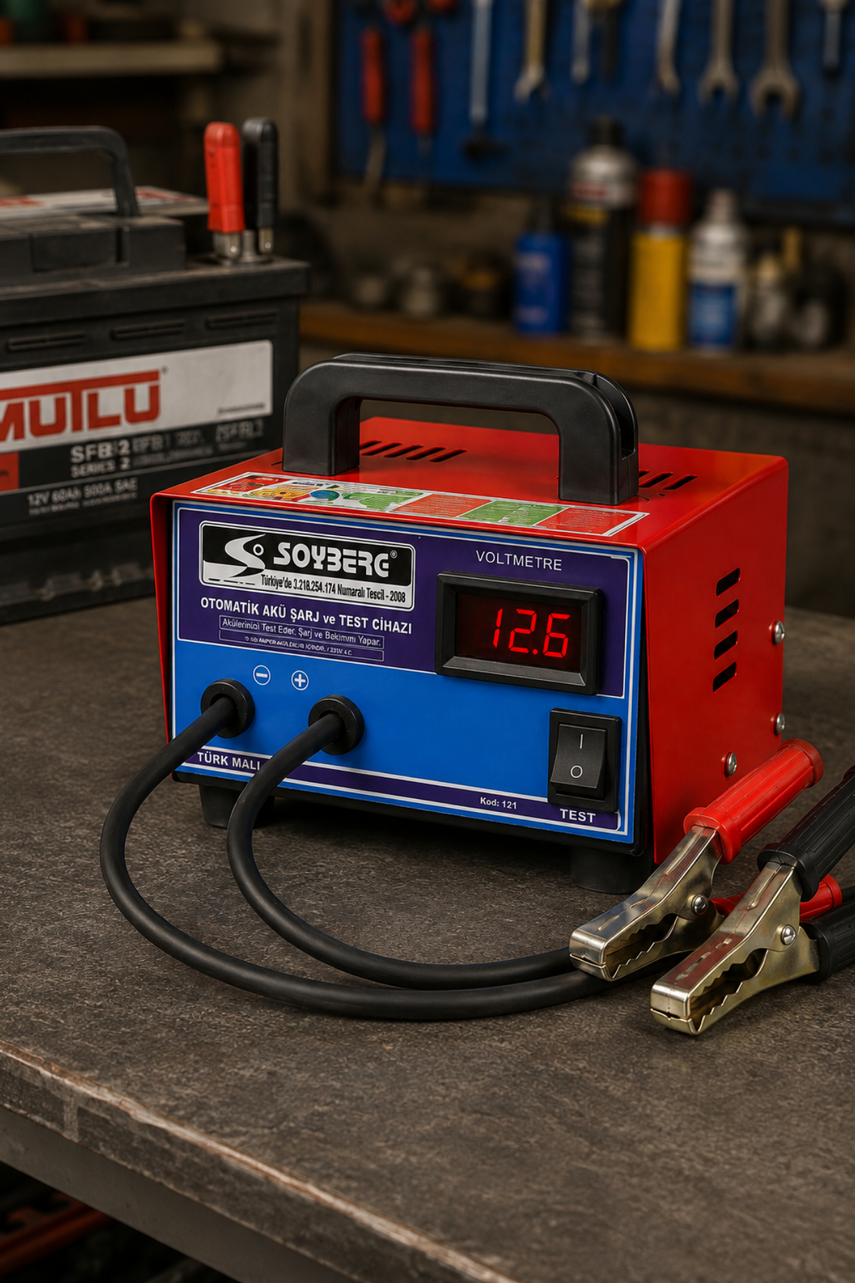 Soyberg 110 8-36V 100A 1200W Dijital Göstergeli Profesyonel Akü Test Cihazı