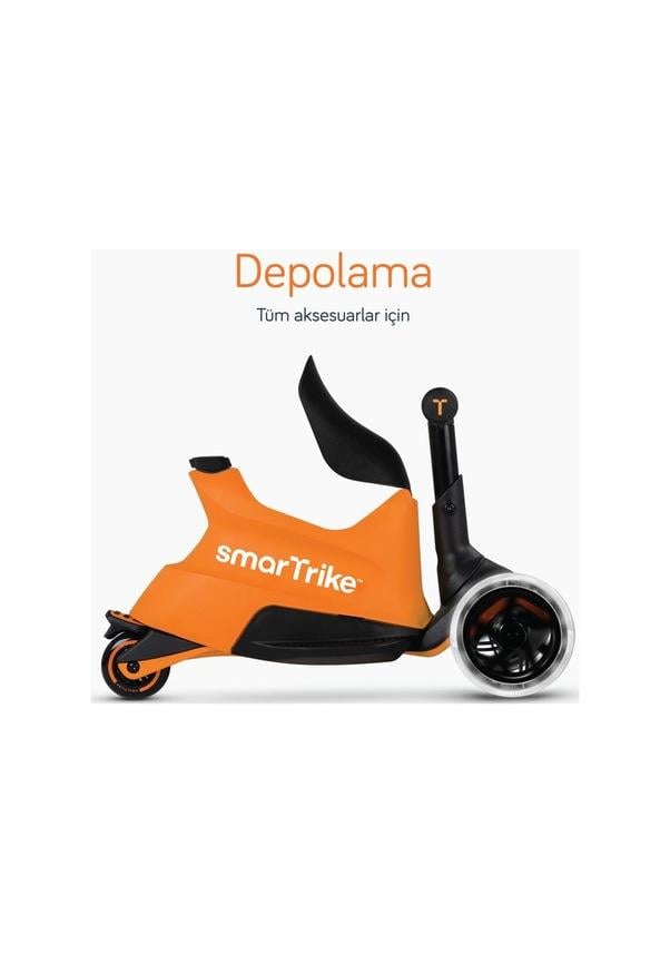 SmarTrike Xtend Ride On Turuncu Ebeveyn Kontrollü 3 Tekerlekli Çocuk Scooter