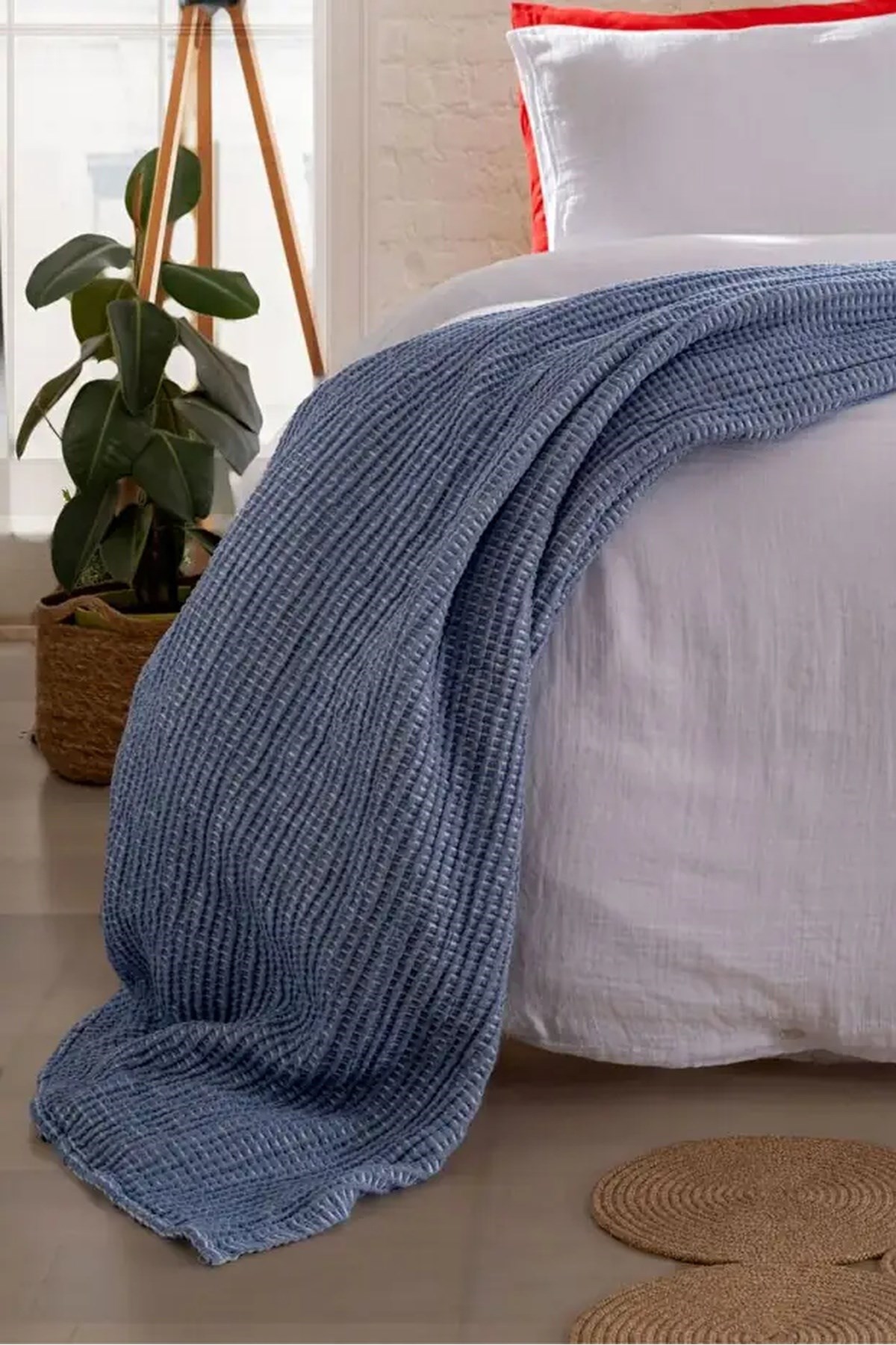 Mylasa Home Area Serisi Tek Kişilik Yorgan 180x240 cm %100 Pamuk Ultra Yumuşak Saks Mavisi