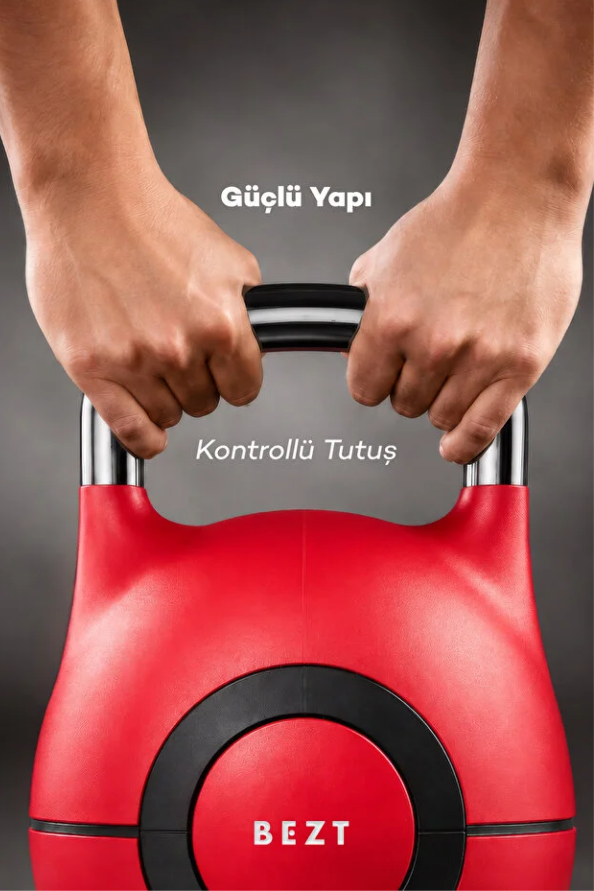 Bezt Pro Ayarlanabilir Kettlebell 20 Kg Kırmızı - Çok Fonksiyonlu Ağırlık Ayarlı Döküm Kettlebell