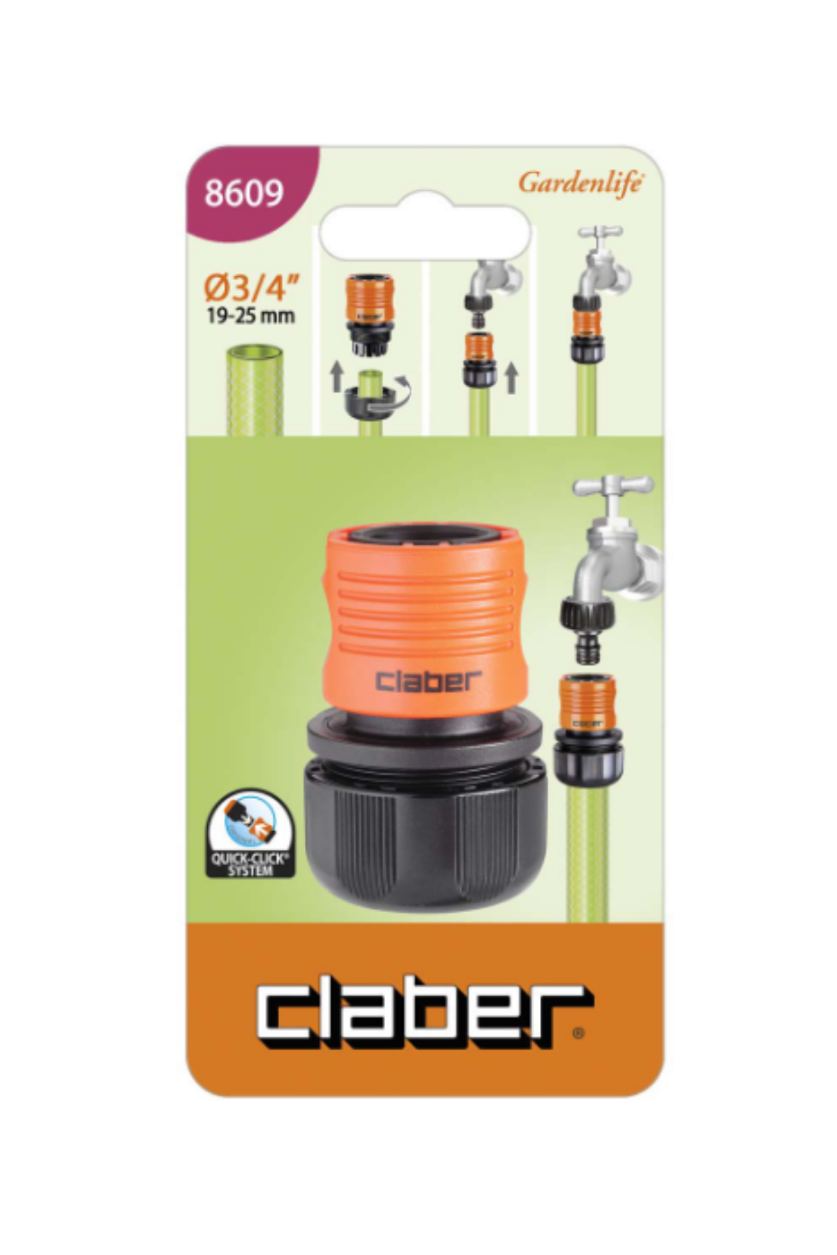 Claber 8609 3/4'' Hortum Bağlantı Aparatı