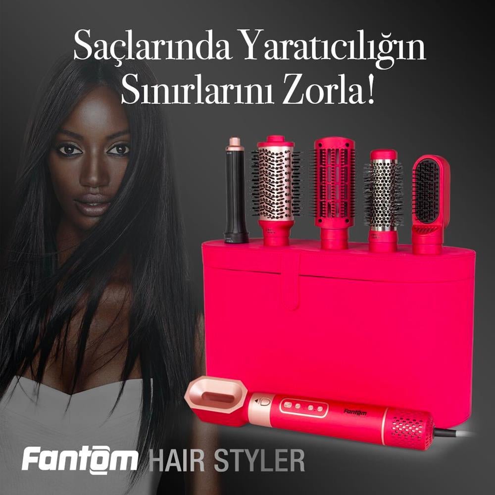Fantom Hair Styler Sk 1600 Saç Şekillendirici Nar Çiçeği Kırmızı