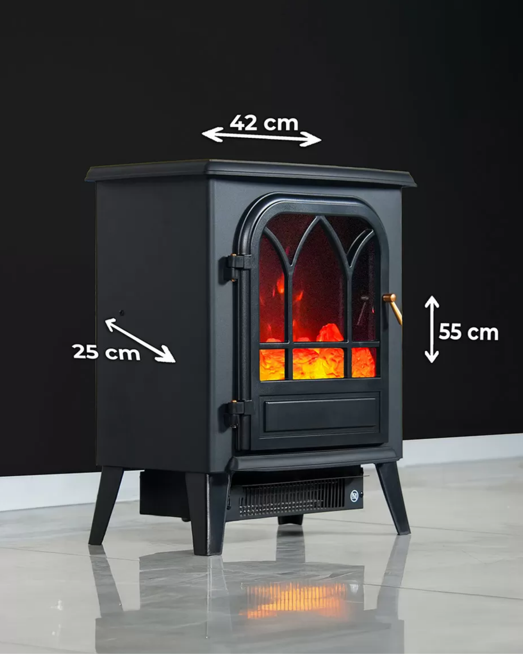 Dlc Flamix 1950W Dekoratif Ayaklı Şömine