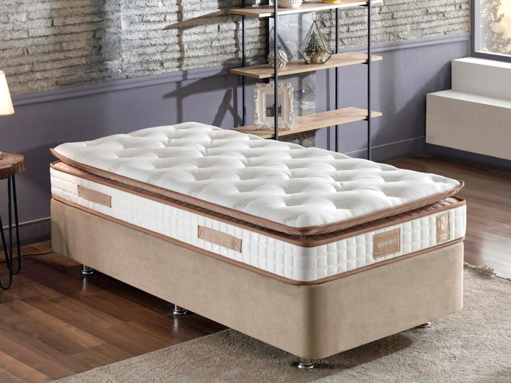 Niron Queen 90×190 cm Tam Ergonomik Pedli Lüks Yatak Tek Kişilik Orta Sert Özel Yatak