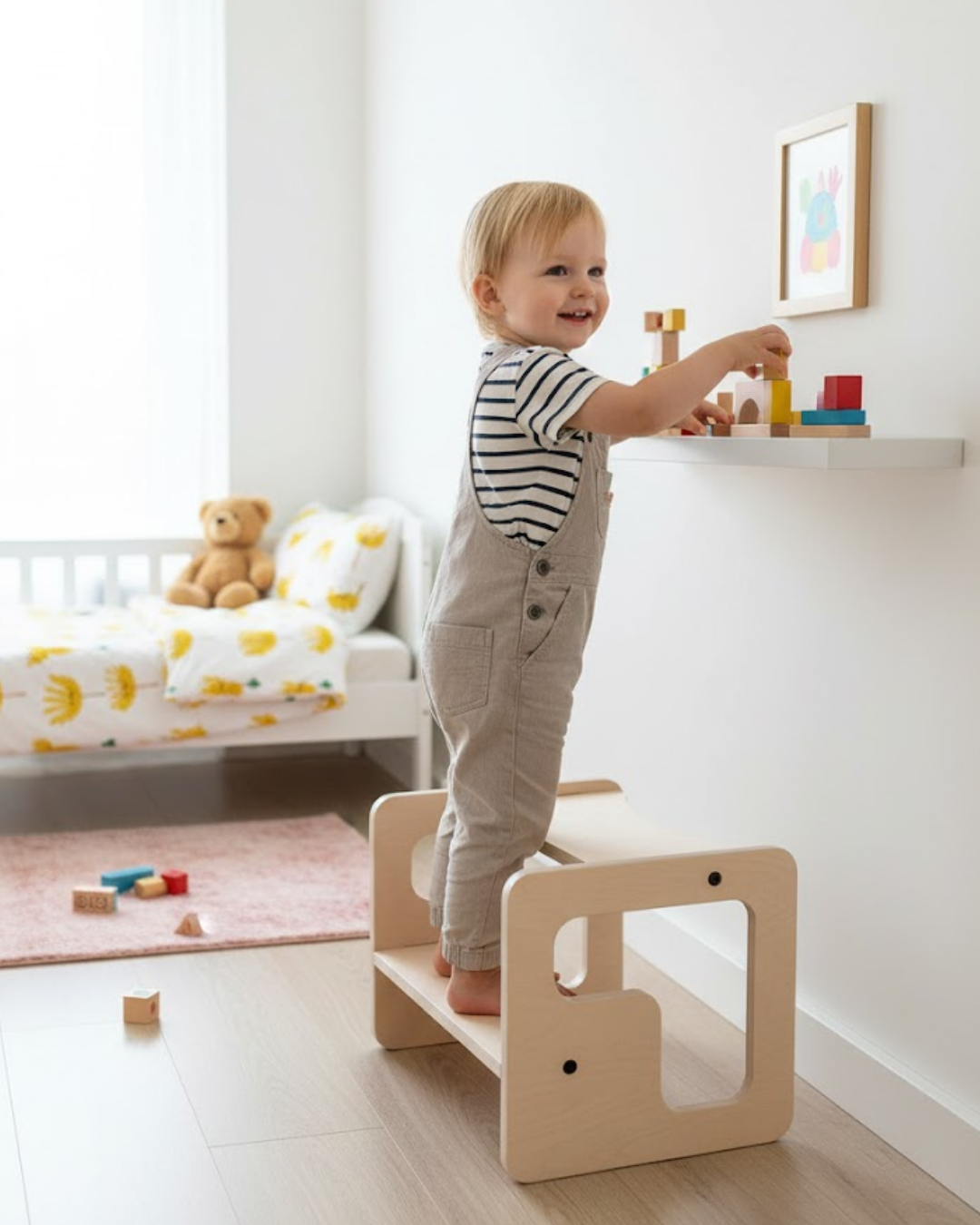 Mamatoyz Stepin Box Natural Color Ahşap Kule Basamağı