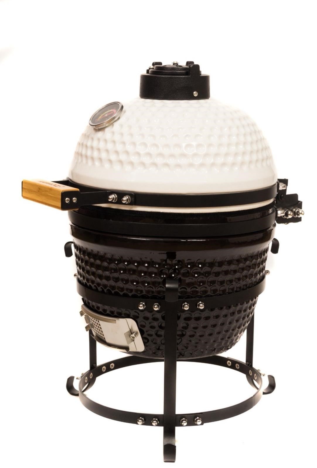 Kamados 13inç 32cm Siyah-Beyaz Seramik Barbekü Mangal Fırın