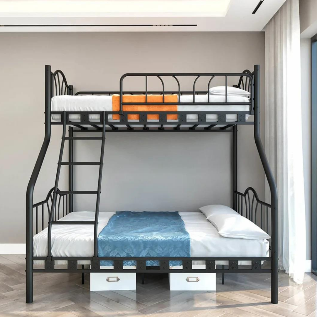 Reyo İmaj 3 Kişilik Ebeveyn 3'lü Metal Ranza Siyah   90x190 / 140x190