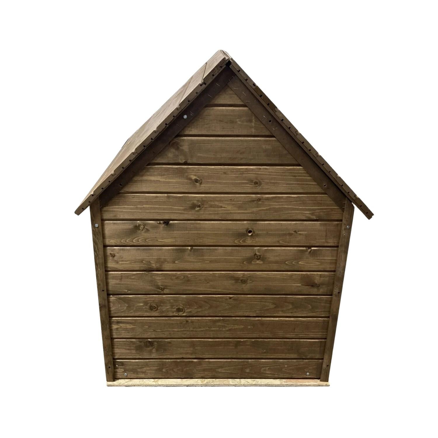 Reyo Pet Suya Soğuğa Dayanıklı Lüks Büyük Boy Ahşap Köpek Kulübesi 100x100x78 cm Ceviz