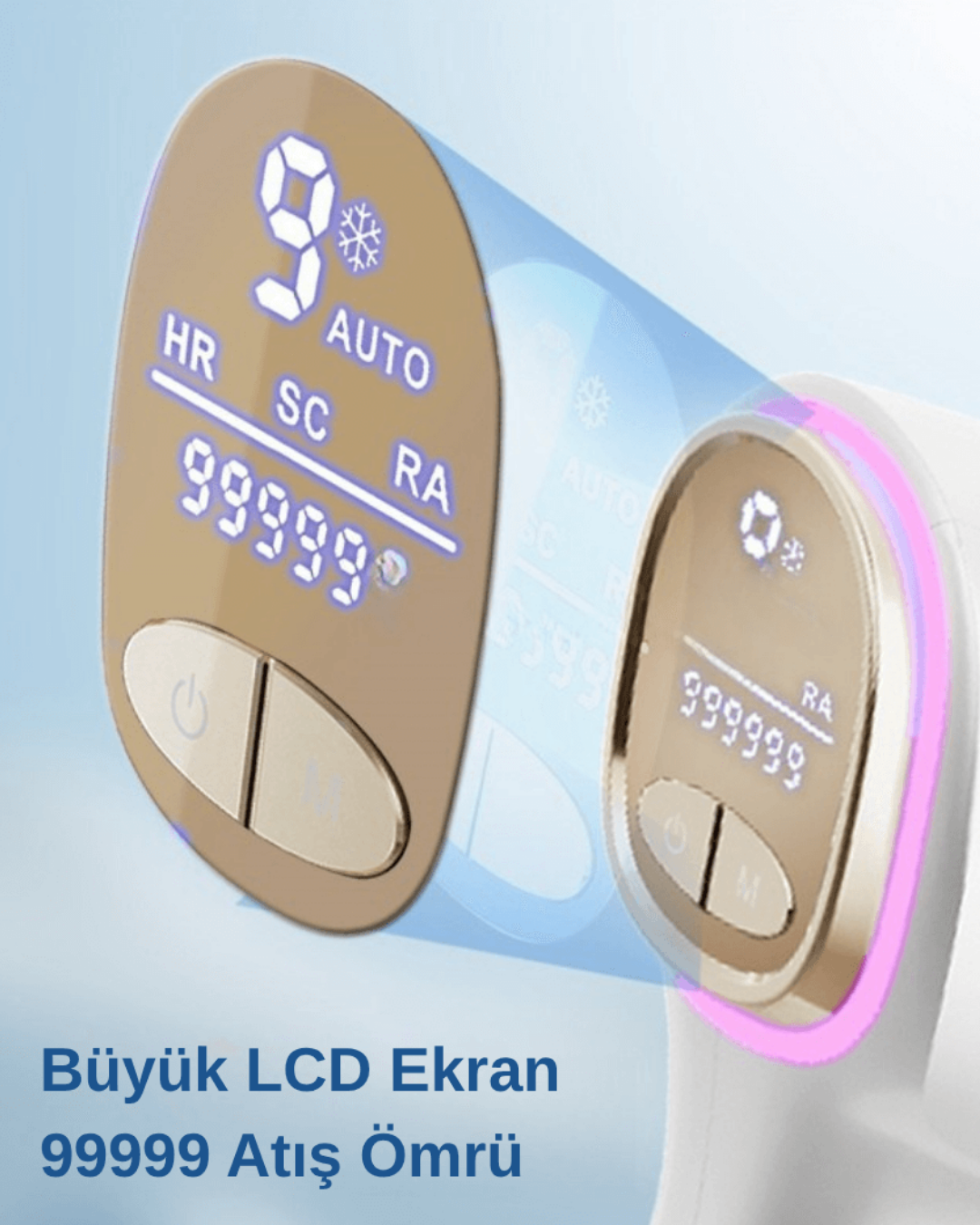 Pure ES IPL Buz Başlıklı Ağrısız, Çift Başlık Lazer Epilasyon Cihazı