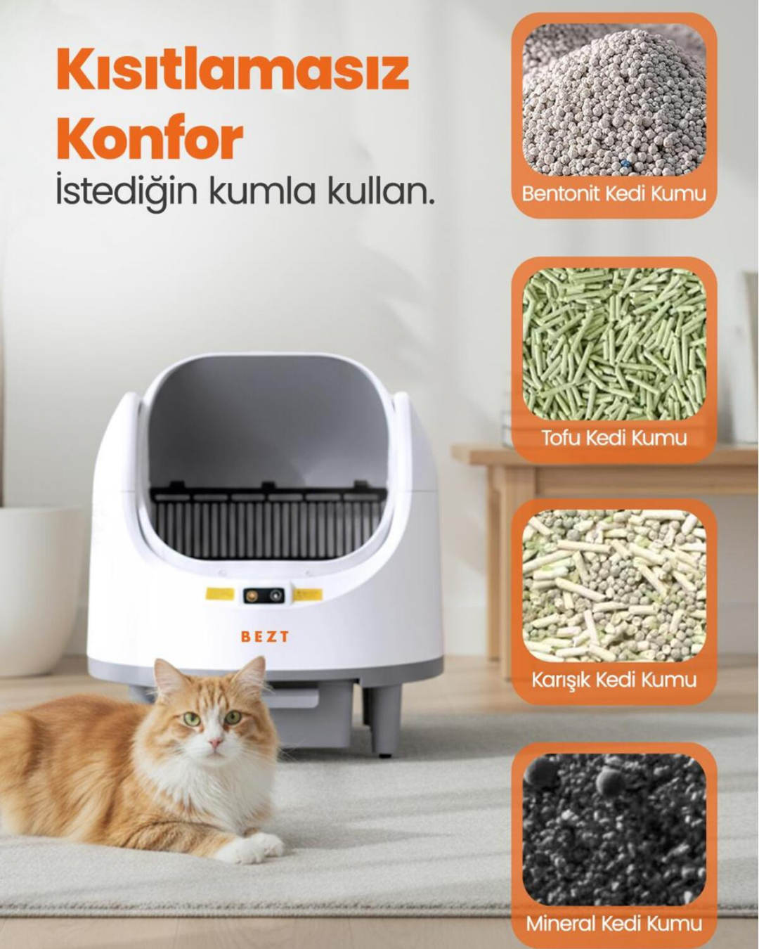 Bezt Pure Cat Otomatik Akıllı Kedi Tuvaleti