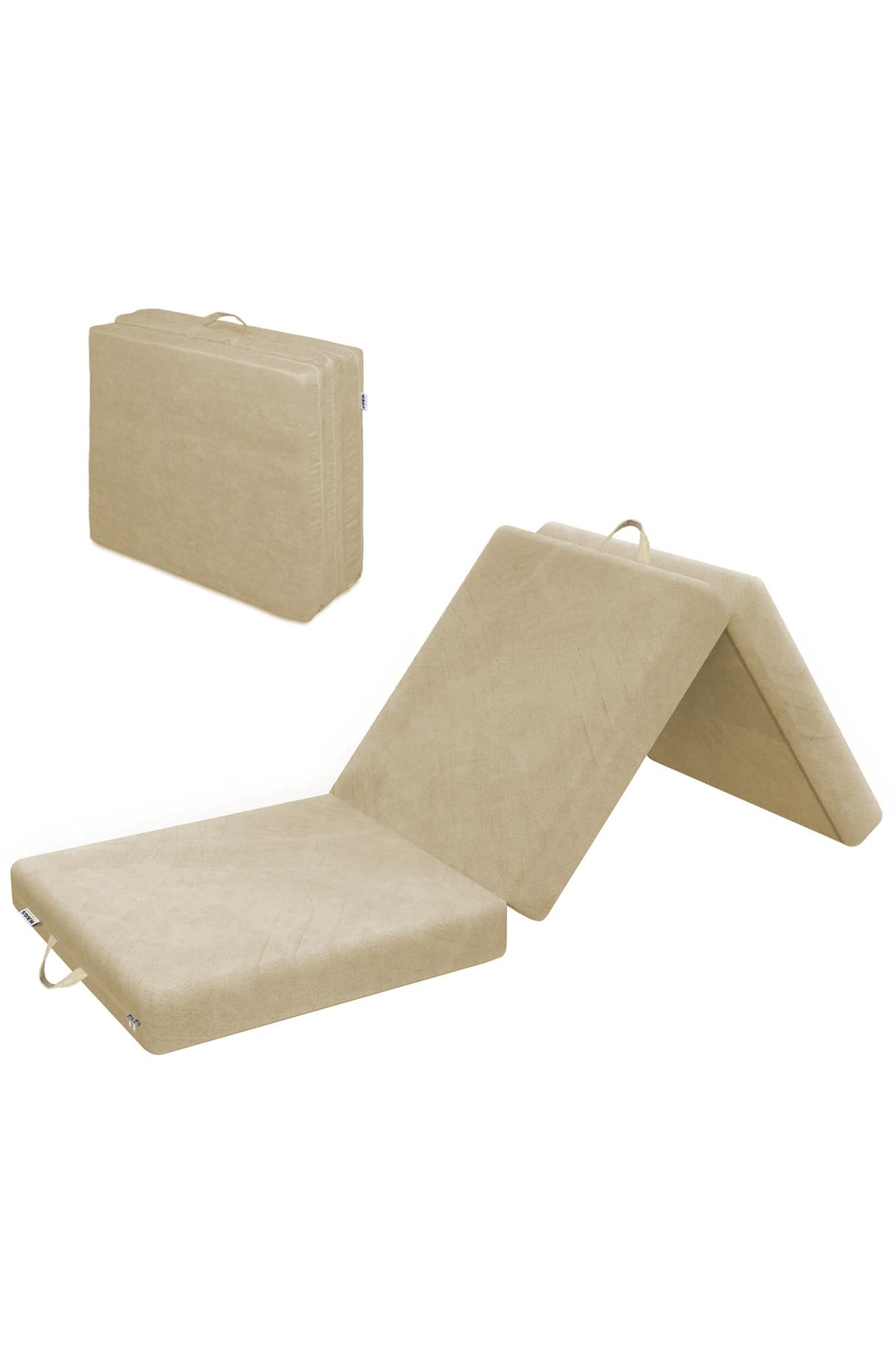 Haegs Katlanır Yatak, Kamp Yatağı, Kamp Matı, Taşınabilir Yer Yatağı, Yıkanabilir Kılıf, Seyahat, Kamp, Araç, Karavan, Çadır ve Yoga için İdeal; 22 Dens 190x65x10 cm - Bej