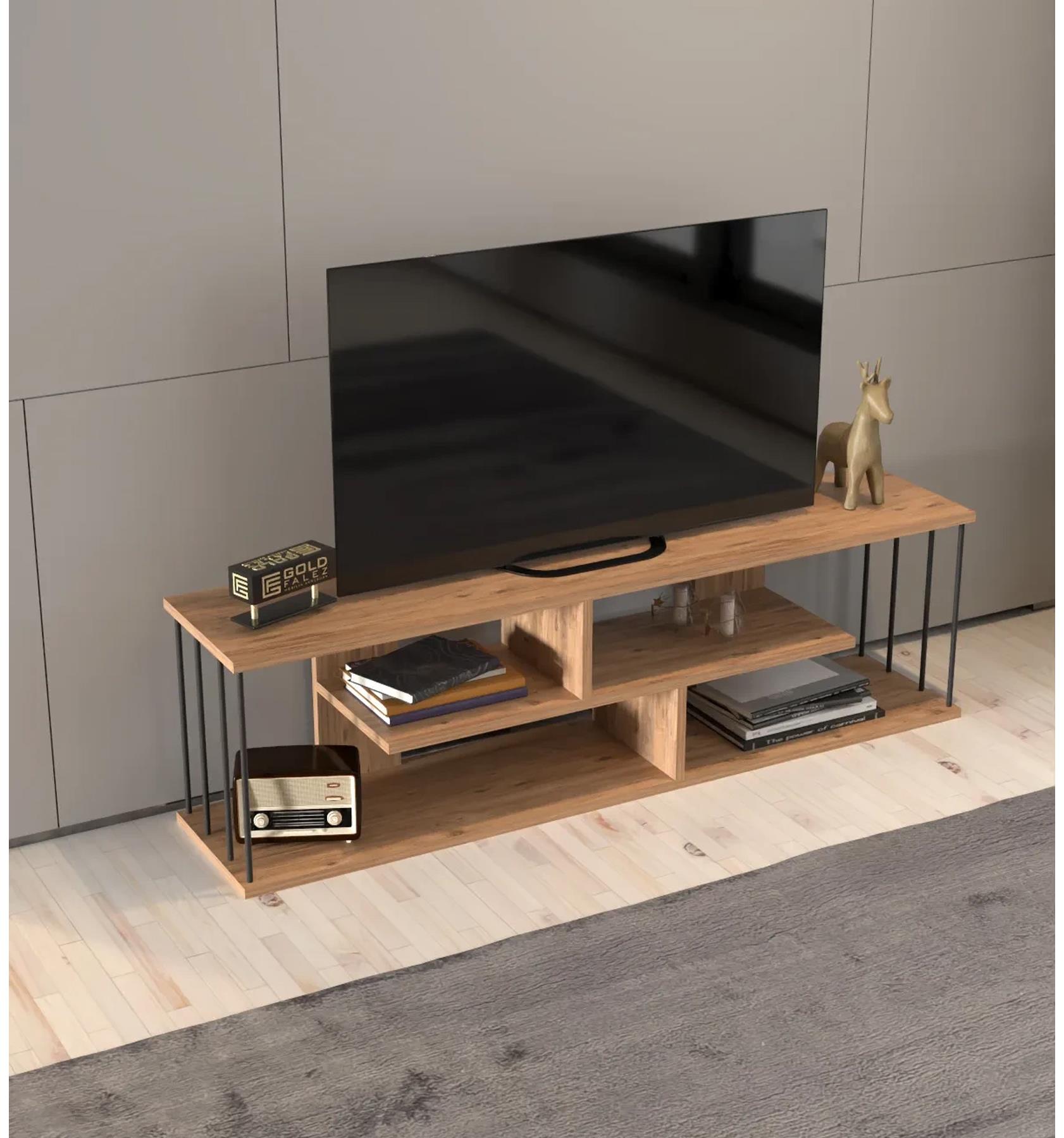 Reyo Tv Sehpası Raflı 140cm Ceviz