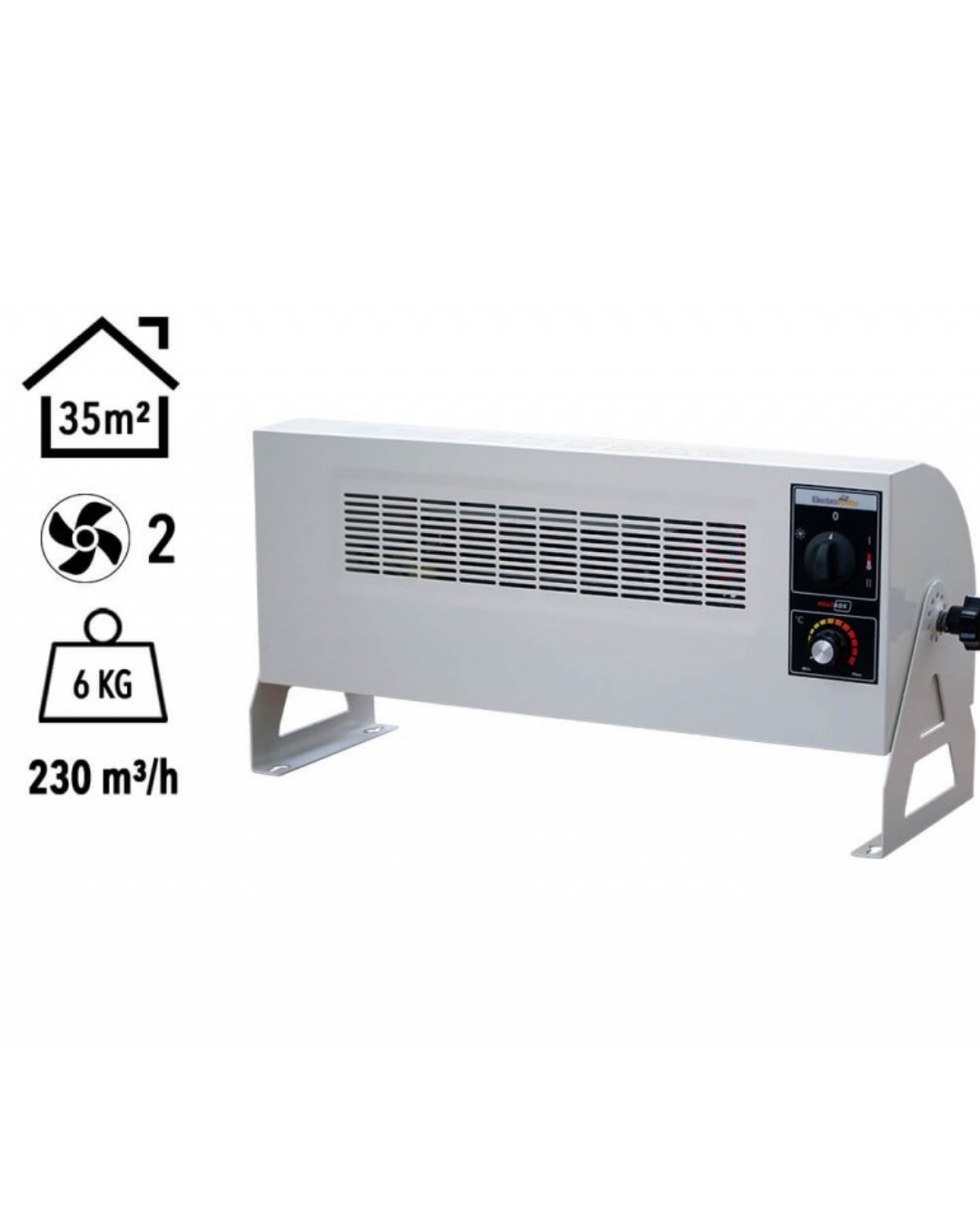 Heatbox HB3603000K 360 3000W Monofaze Elektrikli Fanlı Isıtıcı Krem