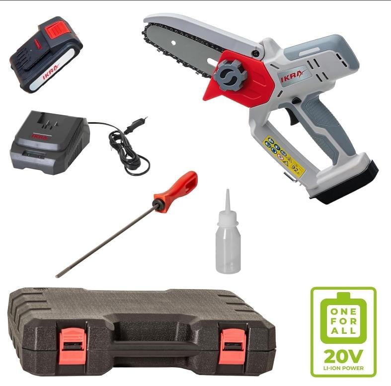 Ikra ICMS 2011 Çift Akülü Budama Testeresi 20V-2.0 Ah