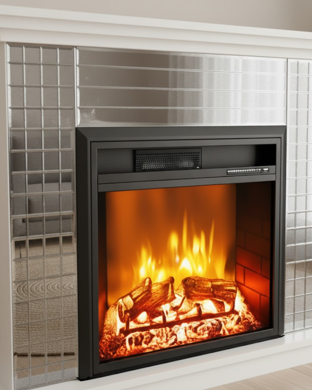 Dlc Kristal Beyaz 1800W Dekoratif Elektrikli Şömine