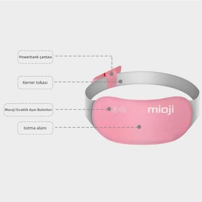 Mioji Mio 7X Regl Kemeri Bel ve Karın Isıtıcı Titreşimli Karın Masaj Aleti