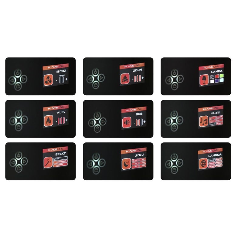 Flameline Elektrikli Şömine ZDT-240 Modeli (240 cm)