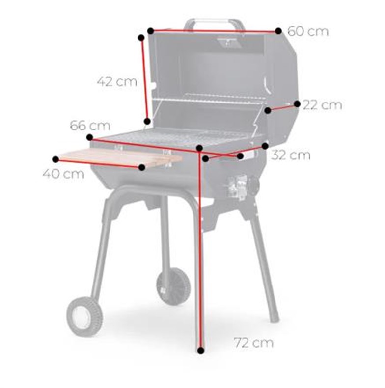 Guruss CG-050 Kömürlü Barbekü Mangal +Önlük +Kılıf