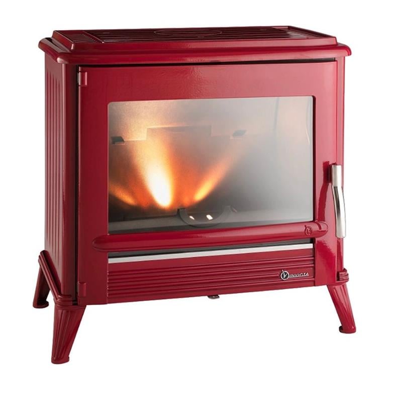 Invicta Modena 10 KW İthal Döküm Şömine Soba Kırmızı