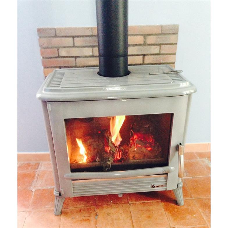 Invicta Modena 10 KW İthal Döküm Şömine Soba Gri