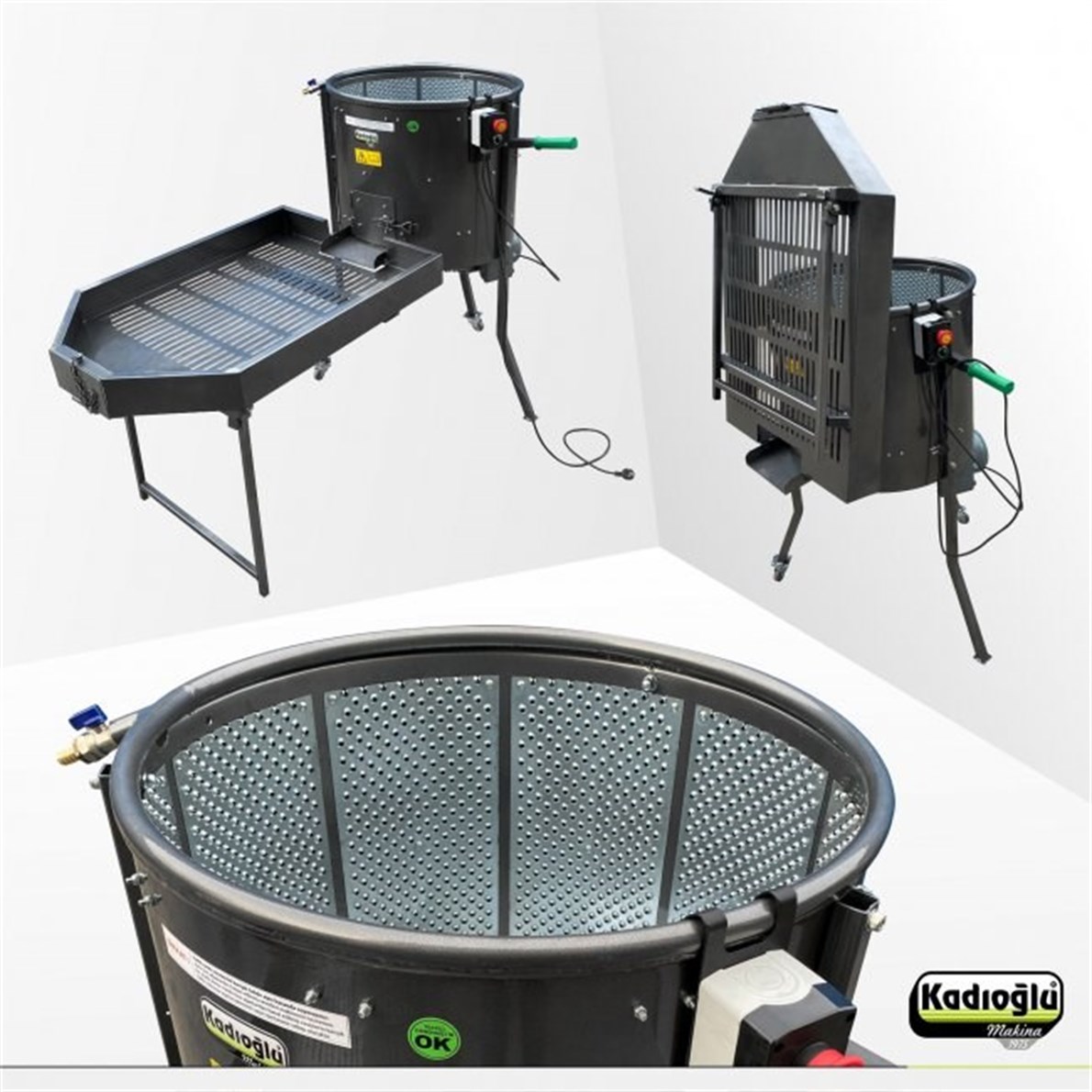 Kadıoğlu CKS130 Rendeli Tip Sehpalı Ceviz Soyma Makinesi