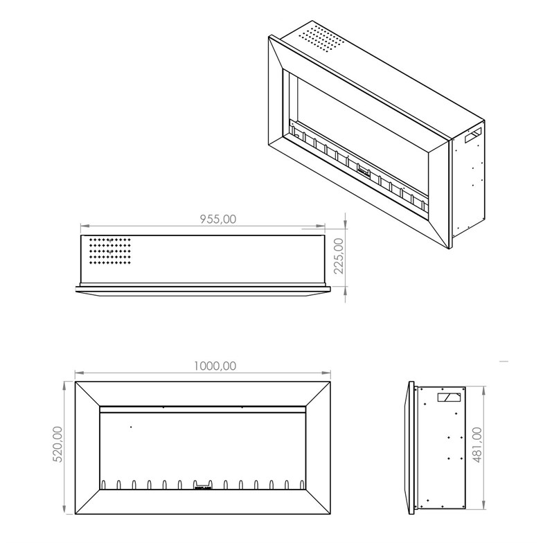 Korflame Kormet 100S 2000 Watt Ses Efektli Isıtmalı Elektrikli Şömine