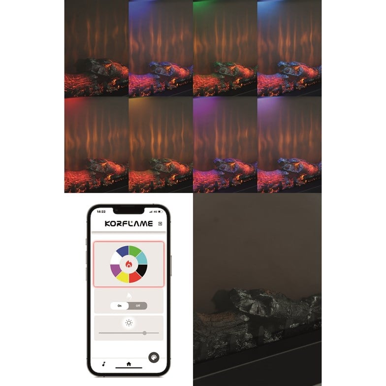 Korflame Kormet 80S 2000 Watt Ses Efektli Isıtmalı Elektrikli Şömine