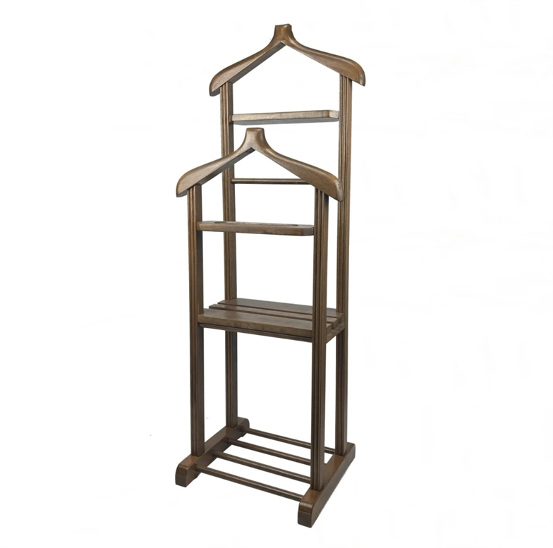 Melada Mobilya Gürgen Çift Tepeli Dilsiz Uşak Cilalı Ceviz Double Sehpalı