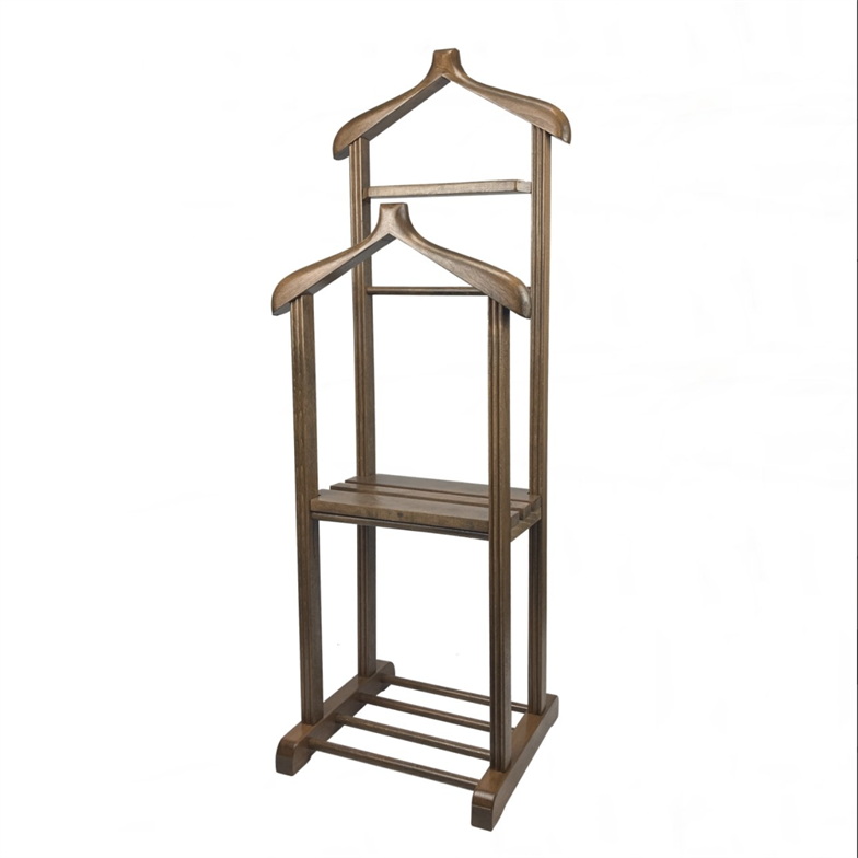 Melada Mobilya Gürgen Çift Tepeli Dilsiz Uşak Cilalı Ceviz Sehpalı