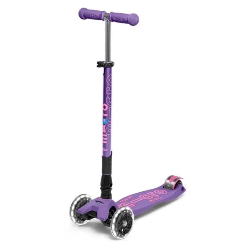 Micro Maxi Micro Deluxe LED Foldable 3 Tekerlekli Scooter Purple