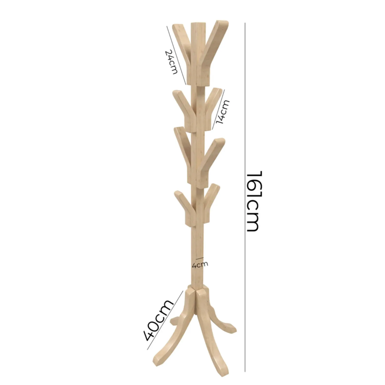 Mobildeco Nia Ahşap Ayaklı Gürgen Askılık