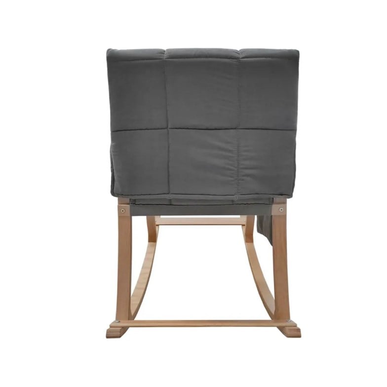 Mobildeco Paşa Ahşap Şezlong Sallanan Sandalye Ve Dinlenme Koltuğu Gri