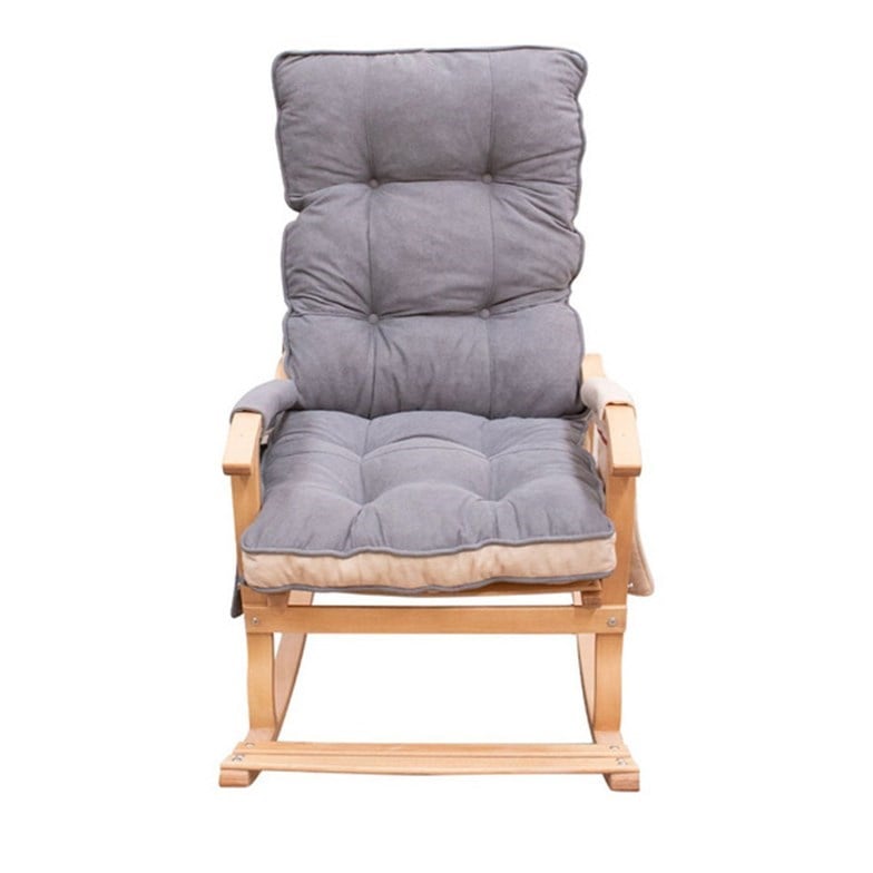 Mobildeco Sultan Lüx Ahşap Çift Minderli Çift Cepli Sallanan Sandalye