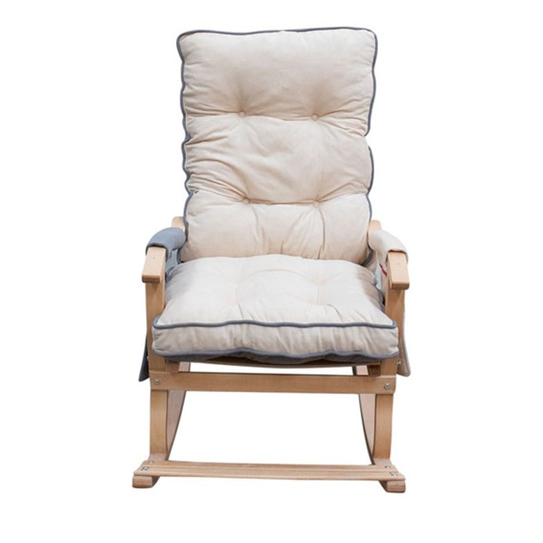 Mobildeco Sultan Lüx Ahşap Çift Minderli Çift Cepli Sallanan Sandalye