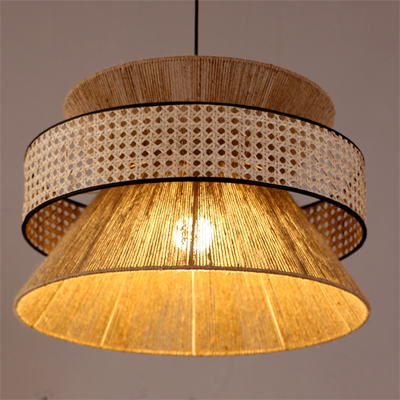 Mylamp Gelincik Jüt& Doğal Hazeran Hasır Avize 50x33 cm