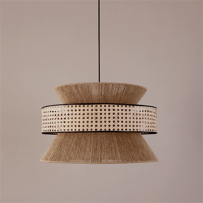 Mylamp Gelincik Jüt& Doğal Hazeran Hasır Avize 50x33 cm
