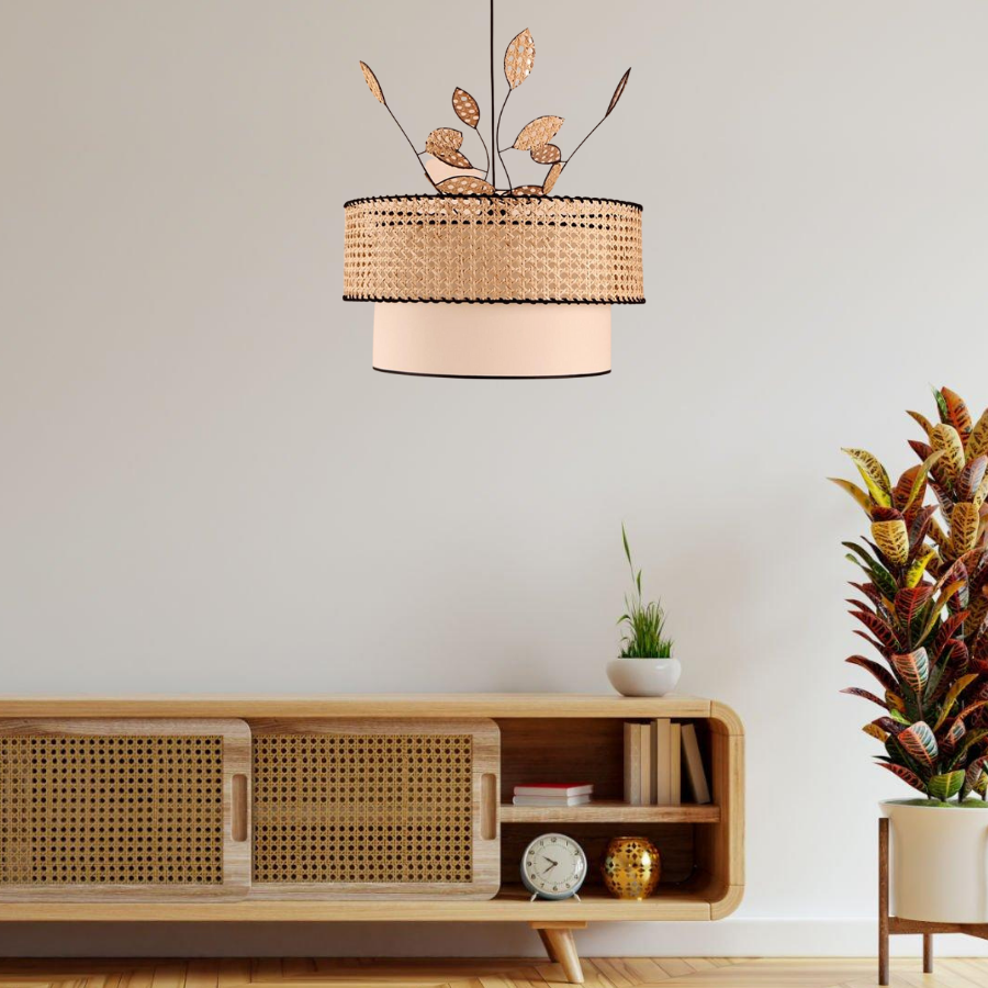 Mylamp Yaprak Doğal Hazeran Avize 50x30x55 cm