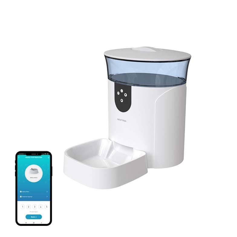 NEUTRON Ses Kontrollü Wifi Destekli Akıllı Mama Kabı 7 Litre - Smart Pet Feeder- App Ile Kontrol