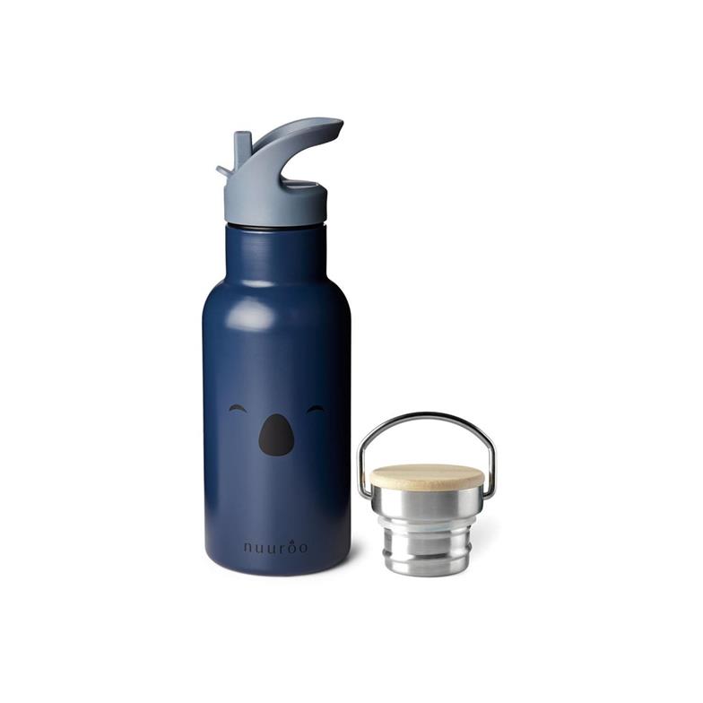 Nuuroo Bertil Pipetli Paslanmaz Çelik Termos Koala Black Iris Lacivert 350 ML