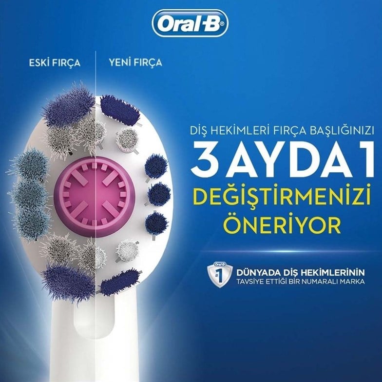 Oral-B Pro 750 Pembe Şarj Edilebilir Seyahat Kabı Hediyeli Diş Fırçası