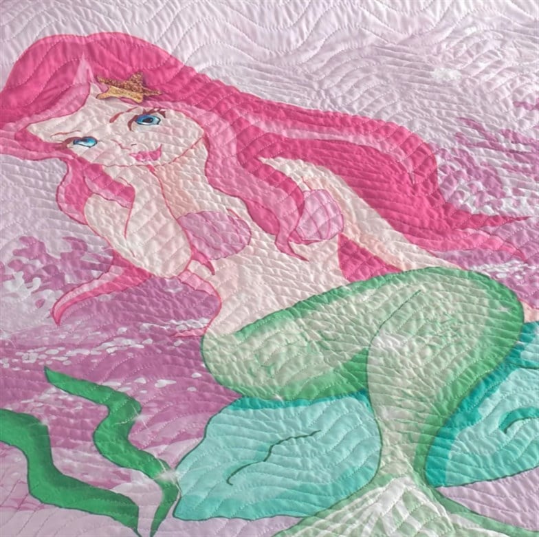 Örtüm Mermaid Tek Kişilik Kapitone Yatak Örtüsü