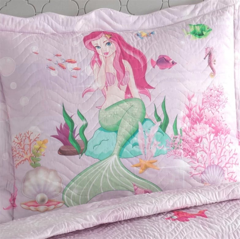 Örtüm Mermaid Tek Kişilik Kapitone Yatak Örtüsü