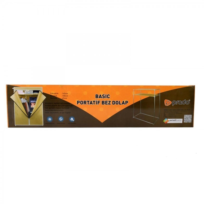 Prado Basic Çelik Profilli Portatif Bez Dolap Cafe