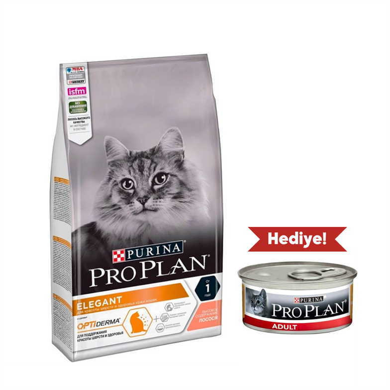 Proplan Elegant Derma Plus Somonlu Yetişkin Kedi Maması 3 Kg